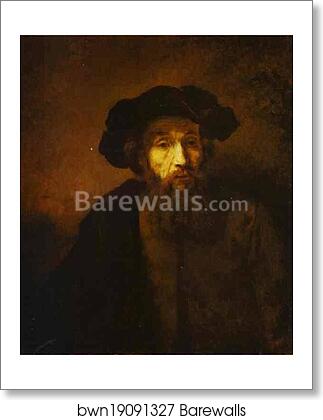 A Bearded Man in a Beret by Rembrandt Harmenszoon Van Rijn, Art Print A Bearded Man in a Beret by Rembrandt Harmenszoon Van Rijn, Art Print