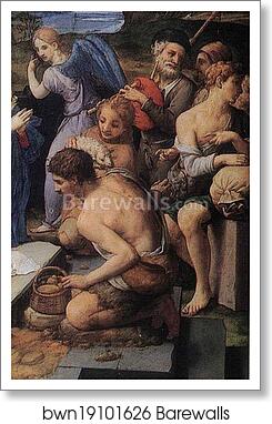 Adoration of the Shepherds. Detail by Agnolo Bronzino, Art Print Adoration of the Shepherds. Detail by Agnolo Bronzino, Art Print