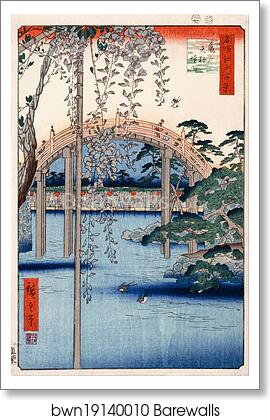 No. 57, Grounds of Kameido Tenjin Shrine (from One Hundred Famous Views of Edo) by Utagawa Hiroshige, Art Print No. 57, Grounds of Kameido Tenjin Shrine (from One Hundred Famous Views of Edo) by Utagawa Hiroshige, Art Print