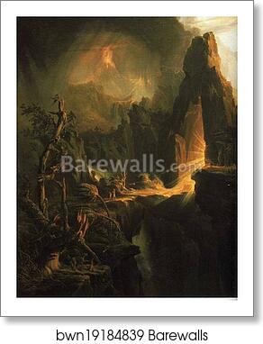 Expulsion from the Garden of Eden. Detail by Thomas Cole, Art Print Expulsion from the Garden of Eden. Detail by Thomas Cole, Art Print