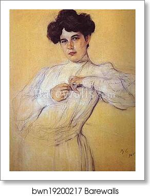 Portrait of Maria Botkina by Valentin Serov, Art Print