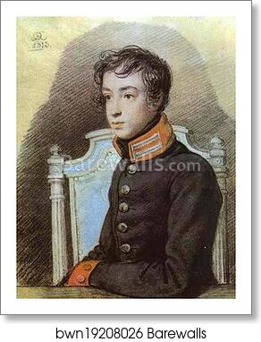 Portrait of A. P. Bakunin by Orest Kiprensky, Art Print