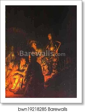 Peter Denying Christ by Rembrandt Harmenszoon Van Rijn, Art Print