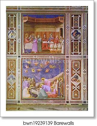 The Wedding Feast at Cana and The Deposition of Christ by Giotto, Art Print The Wedding Feast at Cana and The Deposition of Christ by Giotto, Art Print