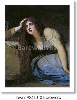 Lady Hamilton as Mary Magdalene by George Romney, Art Print