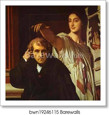 Luigi Cherubini and the Muse of Lyric Poetry by Jean-Auguste-Dominique Ingres, Art Print Luigi Cherubini and the Muse of Lyric Poetry by Jean-Auguste-Dominique Ingres, Art Print