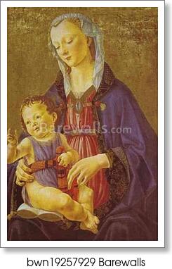 Madonna and Child by Domenico Ghirlandaio, Art Print