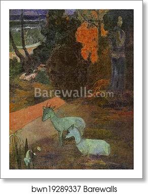 Tarari maruru (Landscape with Two Goats) by Paul Gauguin, Art Print Tarari maruru (Landscape with Two Goats) by Paul Gauguin, Art Print
