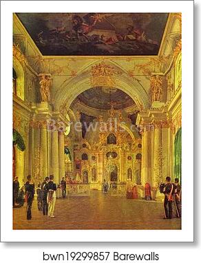 View of the Big Church of the Winter Palace by Alexey Tyranov, Art Print