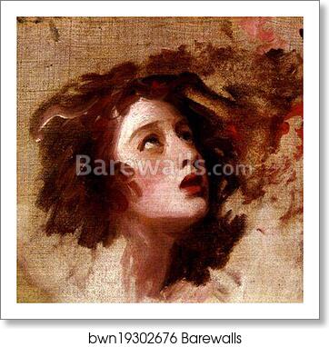 Emma Hamilton as Miranda by George Romney, Art Print