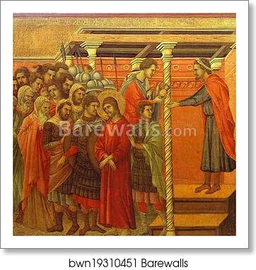 Maestà (back, central panel) Pontius Pilate Washing his Hands by Duccio Di Buoninsegna, Art Print
