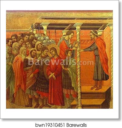 Maestà (back, central panel) Pontius Pilate Washing his Hands by Duccio Di Buoninsegna, Art Print Maestà (back, central panel) Pontius Pilate Washing his Hands by Duccio Di Buoninsegna, Art Print