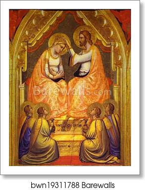 Baroncelli Polyptych. Detail, central part by Giotto, Art Print Baroncelli Polyptych. Detail, central part by Giotto, Art Print