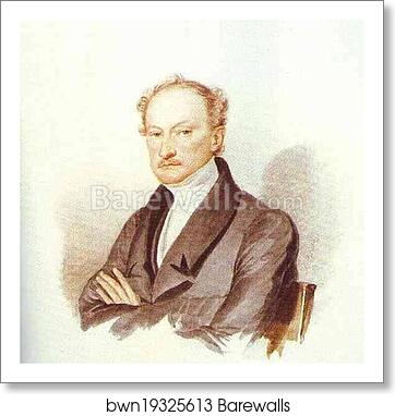 Male Portrait by Alexander Brulloff, Art Print