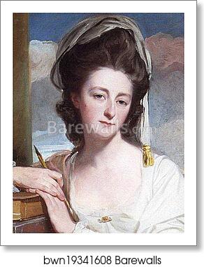 Charlotte Bettesworth, Mrs John Sargent. Detail by George Romney, Art Print