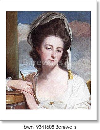 Charlotte Bettesworth, Mrs John Sargent. Detail by George Romney, Art Print Charlotte Bettesworth, Mrs John Sargent. Detail by George Romney, Art Print