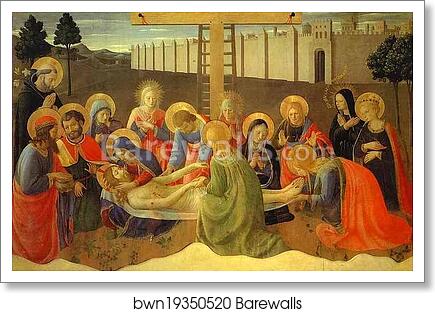 Lamentation over the Dead Christ by Fra Angelico, Art Print