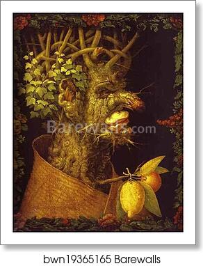 Winter by Giuseppe Arcimboldo, Art Print