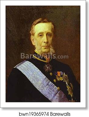 Portrait of Piotr Valuyev by Ivan Kramskoy, Art Print