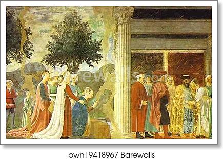 Legend of the True Cross: Adoration of the Wood and the Queen of Sheba Meeting with Solomon by Piero Della Francesca, Art Print Legend of the True Cross: Adoration of the Wood and the Queen of Sheba Meeting with Solomon by Piero Della Francesca, Art Print