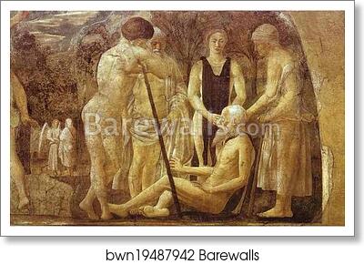 Legend of the True Cross: Death of Adam. Detail by Piero Della Francesca, Art Print Legend of the True Cross: Death of Adam. Detail by Piero Della Francesca, Art Print