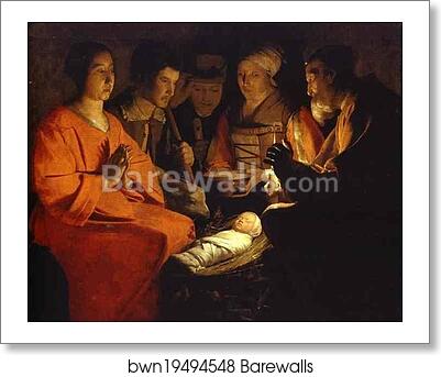 The Adoration of the Shepherds by Georges De La Tour, Art Print The Adoration of the Shepherds by Georges De La Tour, Art Print