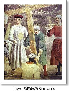 Legend of the True Cross: Discovery and Proof of the True Cross. Detail by Piero Della Francesca, Art Print
