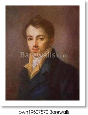 Portrait of M. A. Fonvizin by Alexey Venetsianov, Art Print