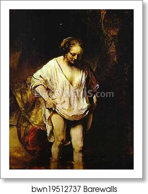 Hendrickje Bathing in a River by Rembrandt Harmenszoon Van Rijn, Art Print