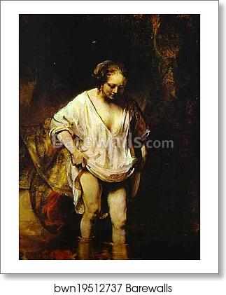 Hendrickje Bathing in a River by Rembrandt Harmenszoon Van Rijn, Art Print Hendrickje Bathing in a River by Rembrandt Harmenszoon Van Rijn, Art Print