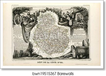 Dépt. de la Côte d'Or (région de l'est) by Victor Jules Levasseur, Art Print