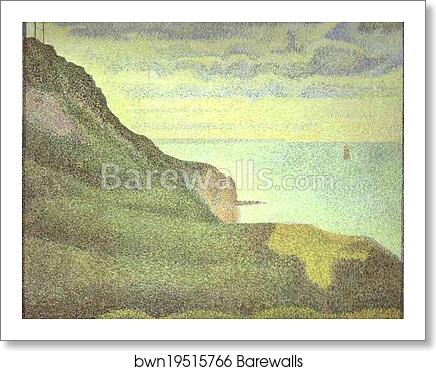 Port-en-bessin, les grues et la percee by Georges Seurat, Art Print