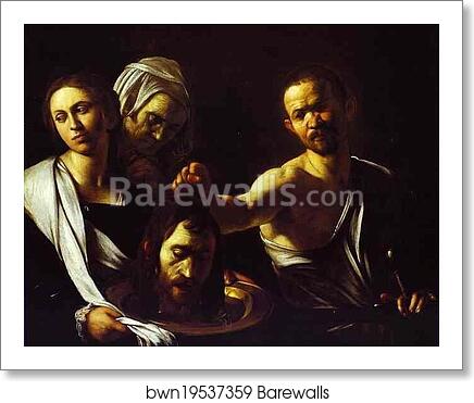 Salome with the Head of St. John the Baptist by Caravaggio, Art Print
