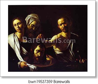 Salome with the Head of St. John the Baptist by Caravaggio, Art Print Salome with the Head of St. John the Baptist by Caravaggio, Art Print