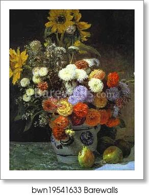 Flowers in a Vase by Pierre-Auguste Renoir, Art Print