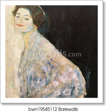 Portrait of a Lady in White by Gustav Klimt, Art Print