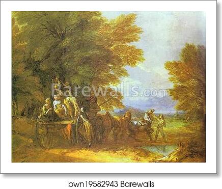 The Harvest Wagon by Thomas Gainsborough, Art Print