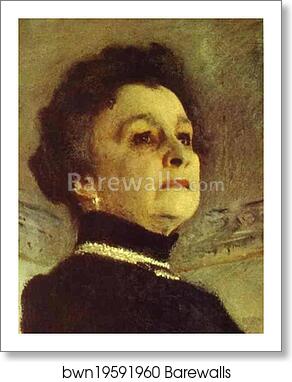 Portrait of the Actress Maria Yermolova. Detail by Valentin Serov, Art Print