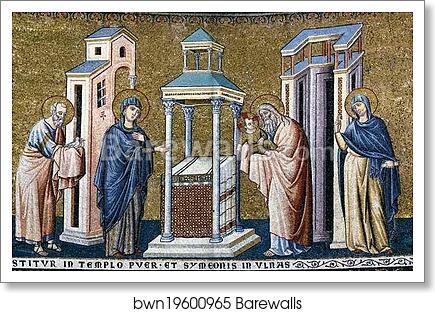 Presentation in the Temple by Pietro Cavallini, Art Print
