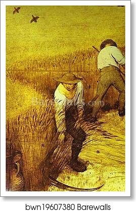 The Corn Harvest (August). Detail by Pieter Bruegel The Elder, Art Print The Corn Harvest (August). Detail by Pieter Bruegel The Elder, Art Print