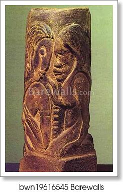 Ceramic vase with Tahitian Gods - Hina and Tefatou by Paul Gauguin, Art Print