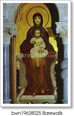 The Virgin and Child by Mikhail Vrubel, Art Print