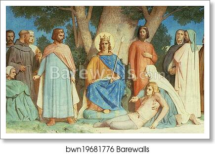 Saint Louis Rendering Justice by William-Adolphe Bouguereau, Art Print