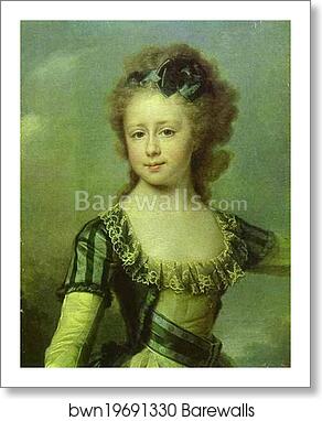 Portrait of Grand Duchess Maria Pavlovna as a Child by Dmitry Levitzky, Art Print