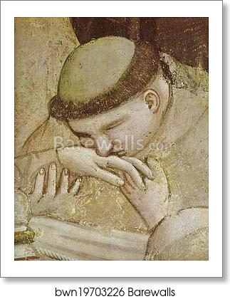 Death of St. Francis and Inspection of Stigmata. Detail by Giotto, Art Print Death of St. Francis and Inspection of Stigmata. Detail by Giotto, Art Print