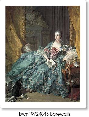 Portrait of Madame de Pompadour by François Boucher, Art Print Portrait of Madame de Pompadour by François Boucher, Art Print