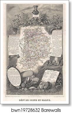 Dept. de Seine et Marne by Victor Jules Levasseur, Art Print