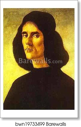 Portrait of a Man (Michele Marullo Tarcaniota?) by Alessandro Botticelli, Art Print Portrait of a Man (Michele Marullo Tarcaniota?) by Alessandro Botticelli, Art Print