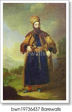 Portrait of Murtaza-Kuli-Khan. A Study by Vladimir Borovikovsky, Art Print