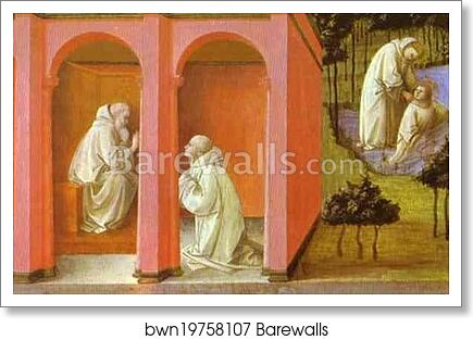St. Benedict Orders St. Maurus to the Rescue of St. Placidus by Fra Filippo Lippi, Art Print